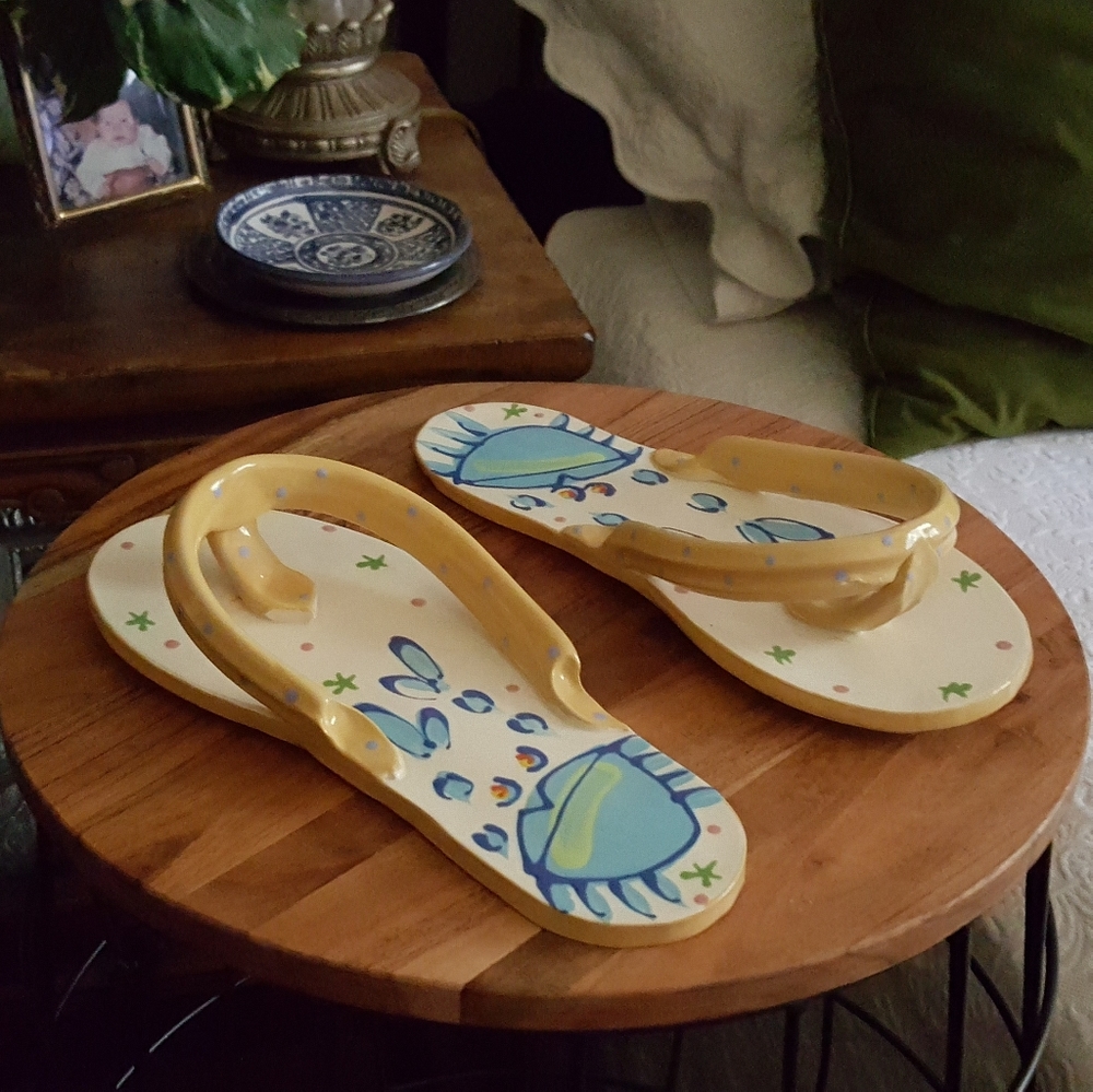 Maggy Ruley Ceramic Wall Mount Flip Flops